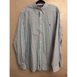 Polo Ralph Lauren Men XL Classic Fit Spring Plaid Gingham Plaid Preppy Heritage